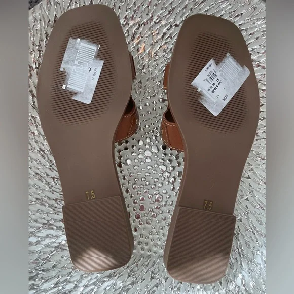 STEVEN NEW YORK BROWN SLIDE SANDAL SIZE 7.5 - Picture 7 of 7